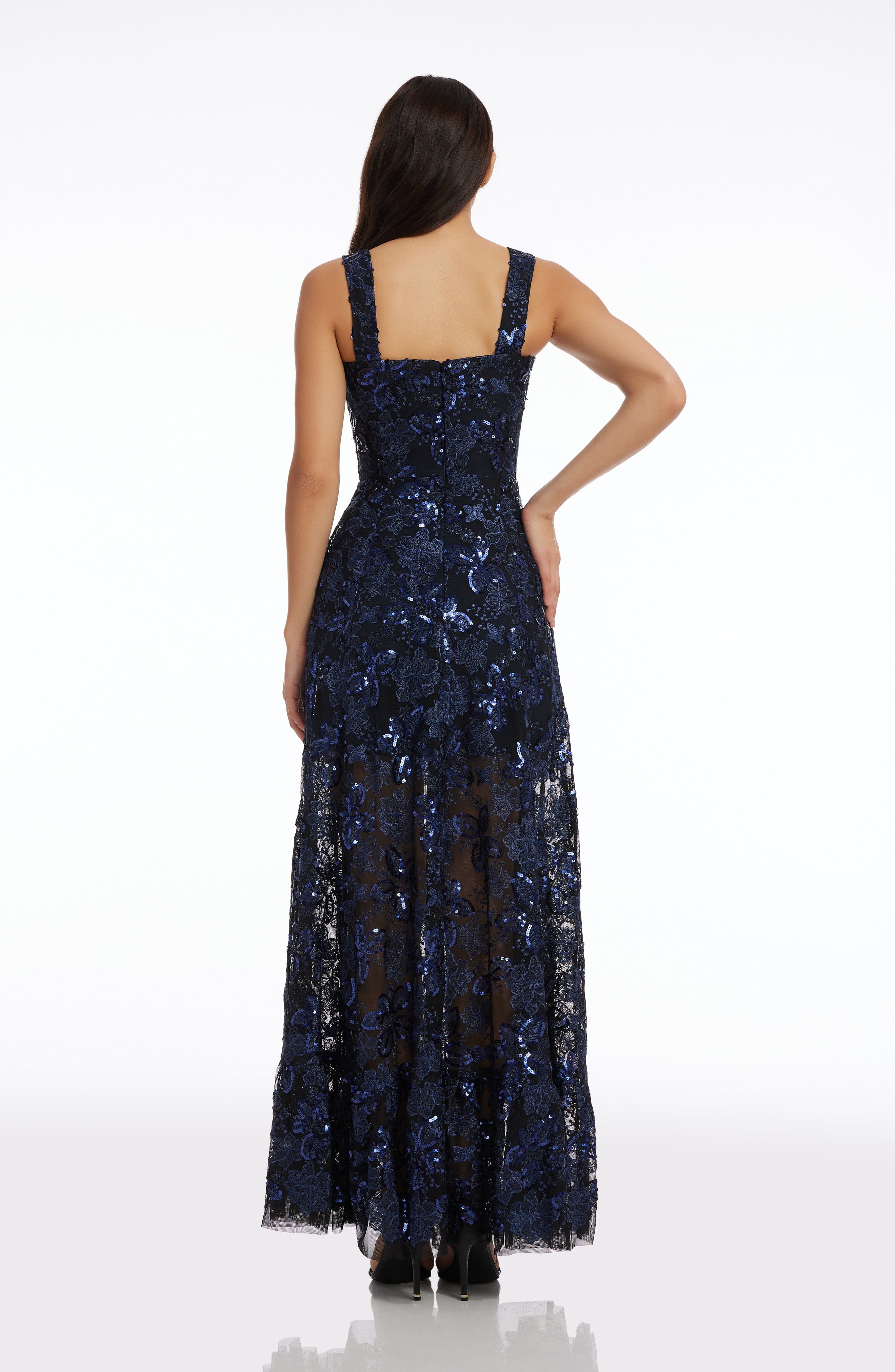 Anabel Sequin Embroidered Gown - Image 5