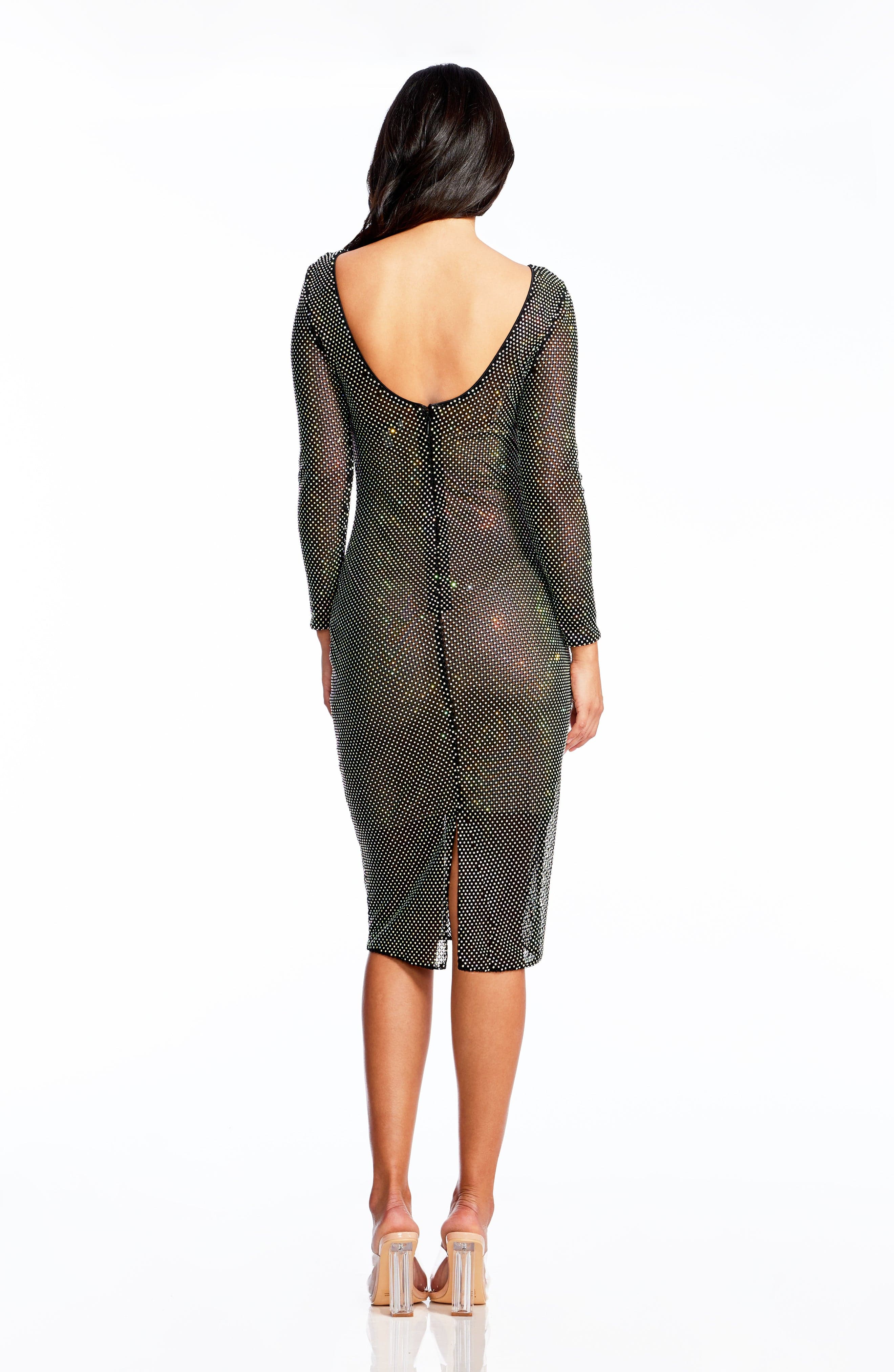 Emery Beaded Mesh Dress - Image 4