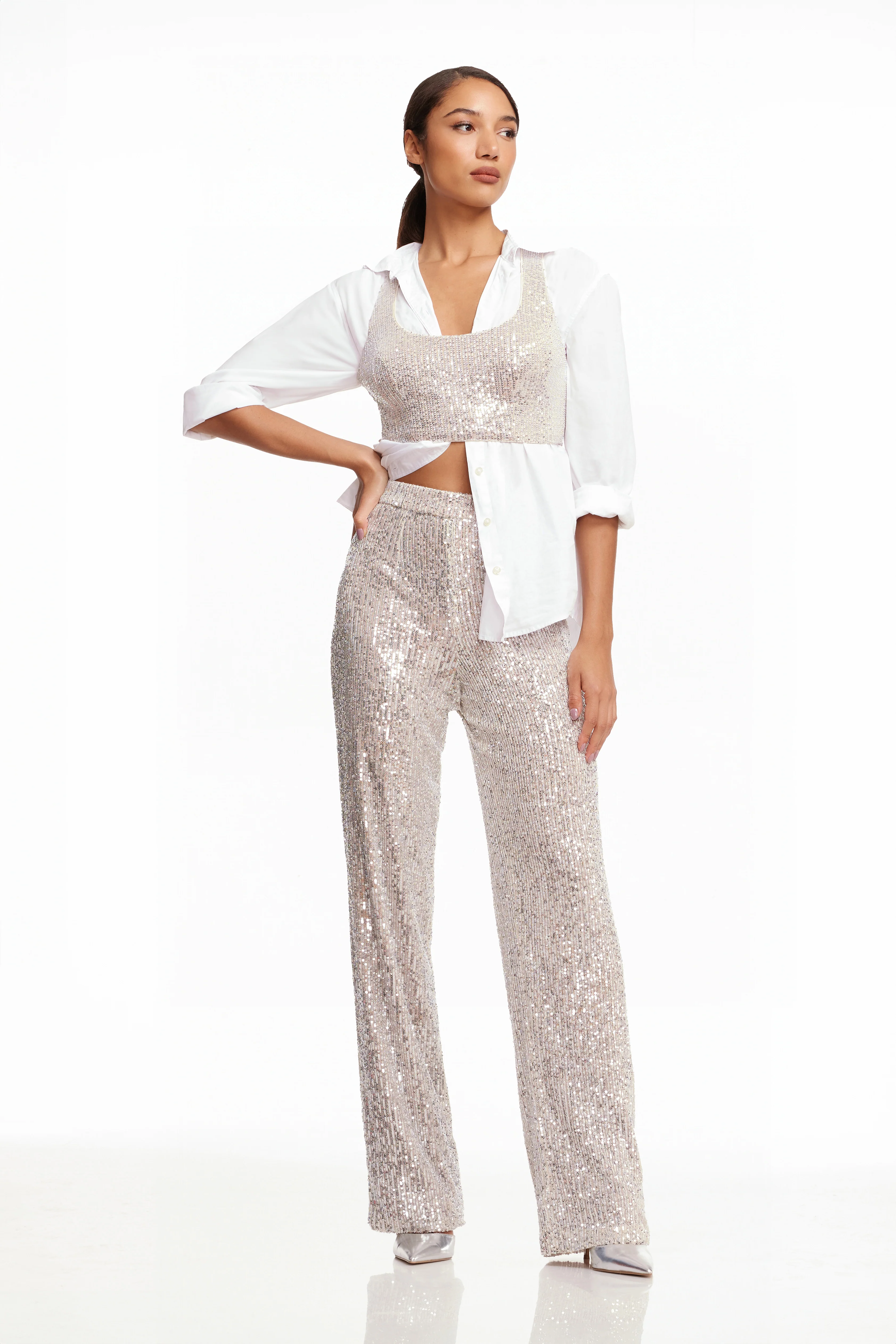 Sequin Wide Leg Pant - Image 2